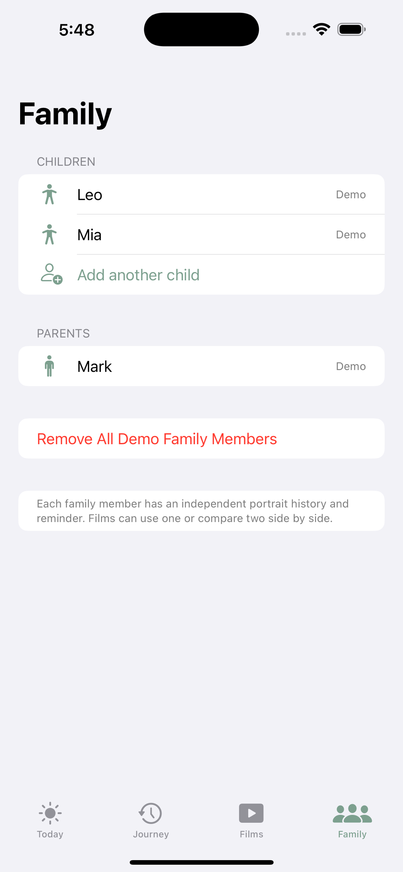 Family profiles